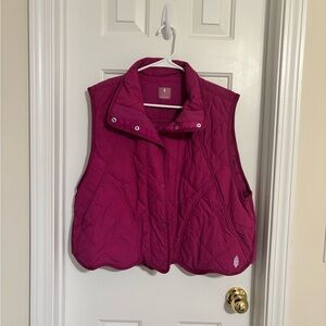Free People Pink Quinn Puffer Vest